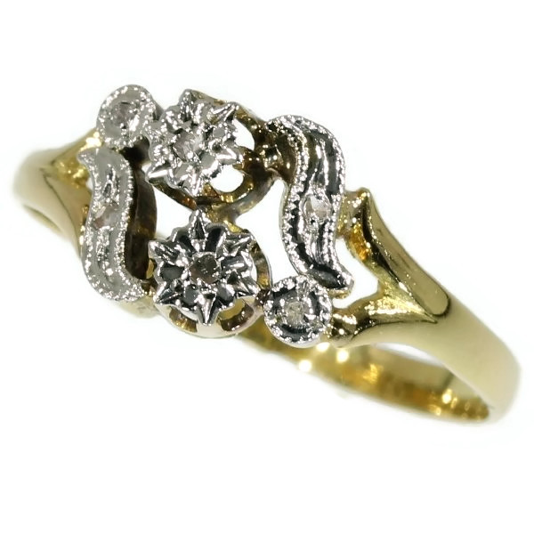 French Victorian rose cut diamond ring